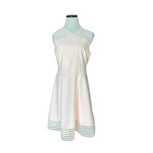 Ted Baker Womens Eleese Dress Size 10 Pink Illusion Mesh Detail Formal Wedding